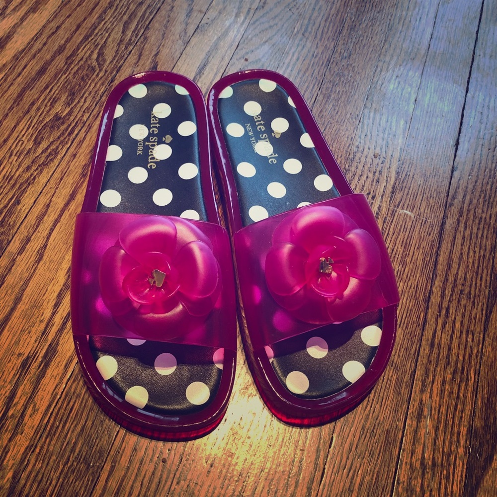 NWOT Kate Spade pink jelly slipper slide sandals 8